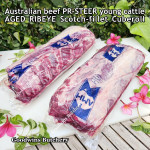 Beef Ribeye AUSTRALIA PR STEER (prime young cattle) AGED by Goodwins brand AMH whole cut FROZEN 4.5-5.5 kg/pc, price/kg (Scotch-Fillet / Cube-Roll)
